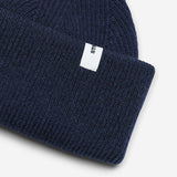 Stiksen Beanie 01 Merino Wool Navy Detail