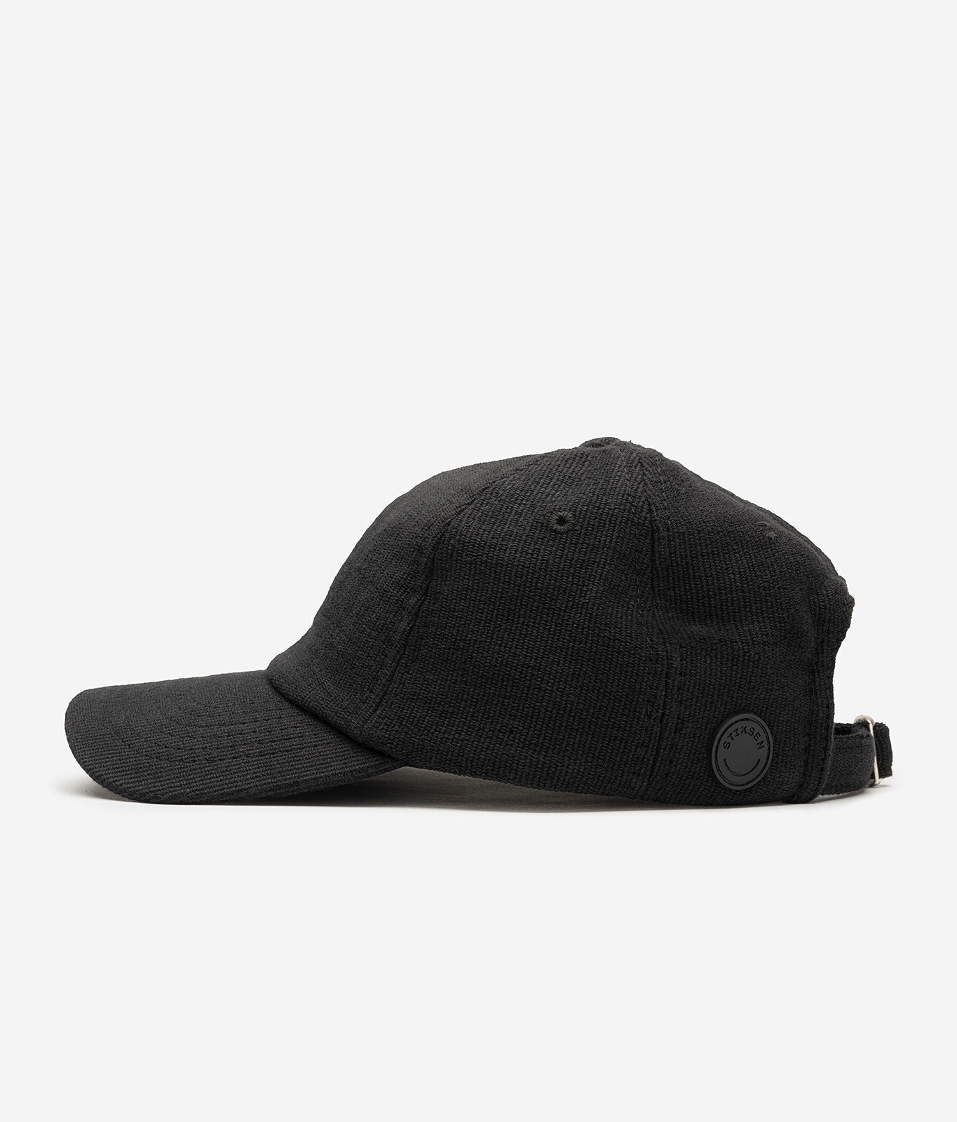 Stiksen 105 Canvas Black Dad Cap Profile