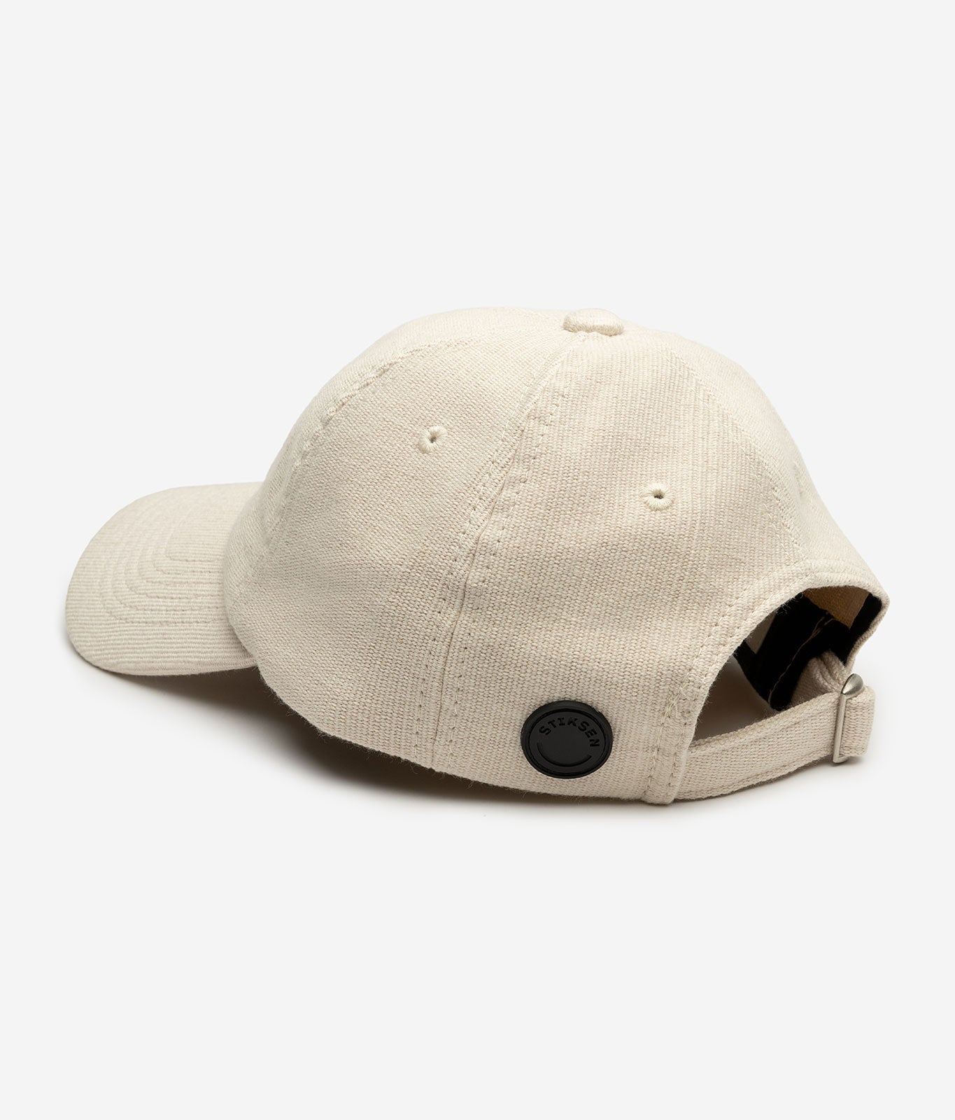 Stiksen 105 Canvas Off White Dad Cap Rubber Patch Logotype