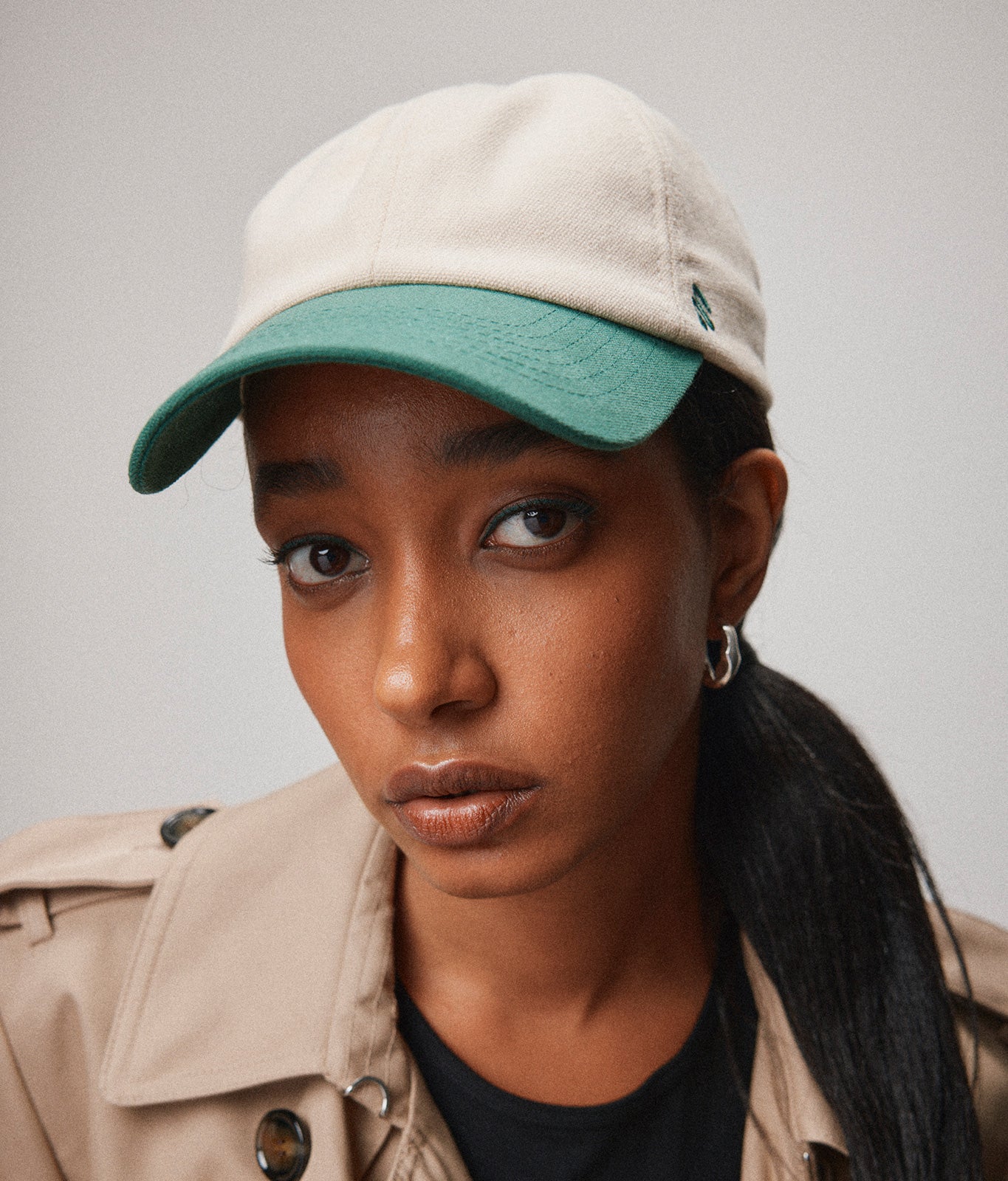Stiksen │ 105 Canvas Off White/Forest Dad Cap