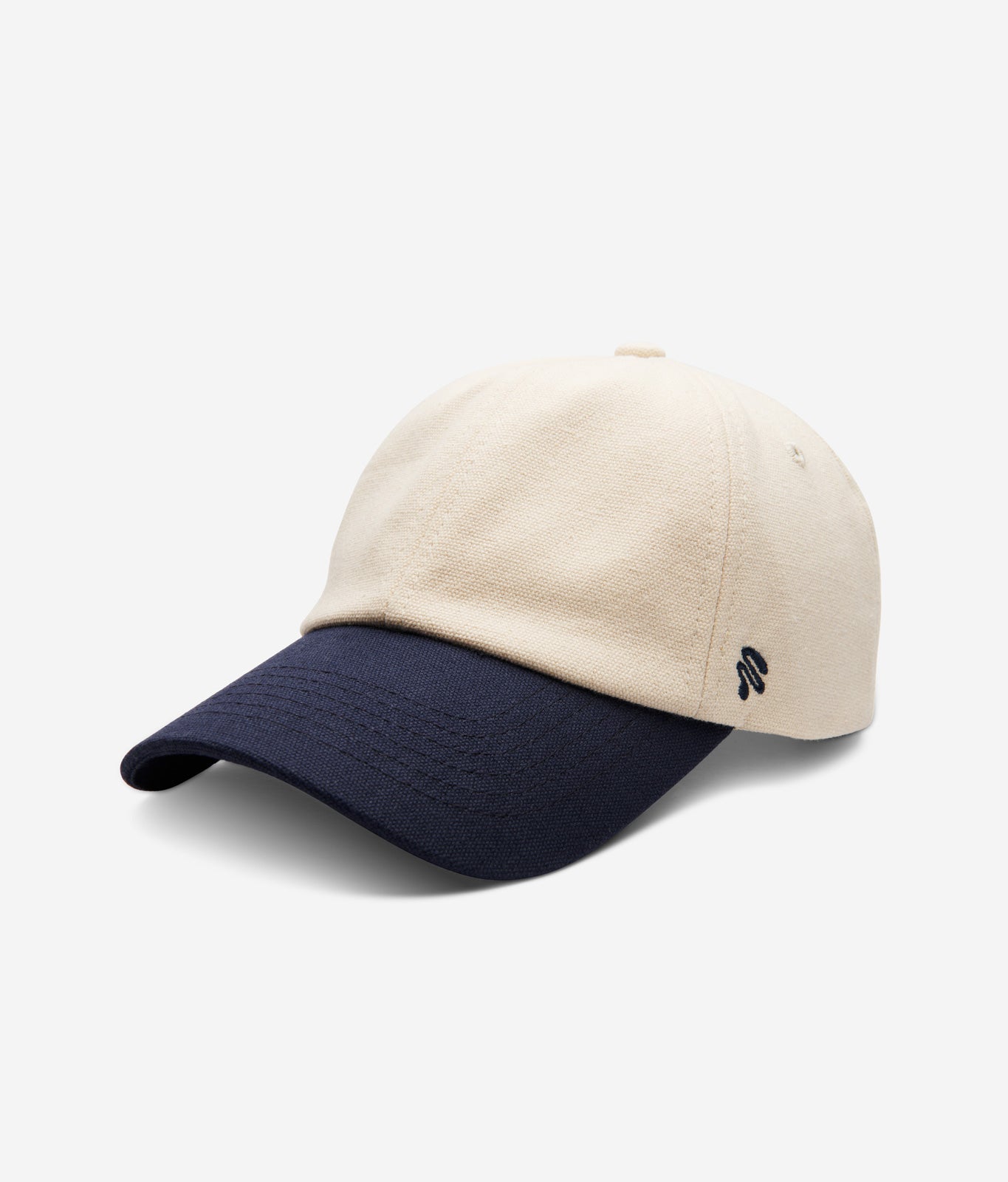 Stiksen │ 105 Canvas Off White/Navy Dad Cap Stiksen │ 105 Canvas Off White/Navy Dad Cap