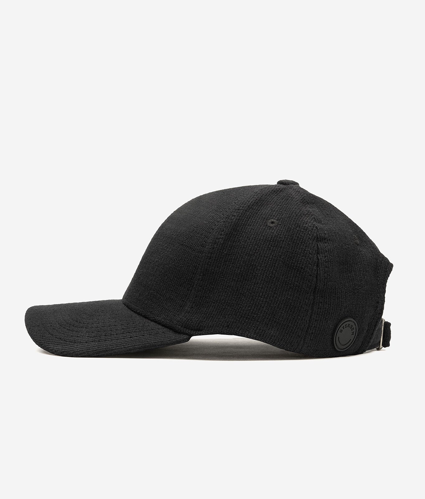 Stiksen 107 Canvas Black Baseball Cap Profile