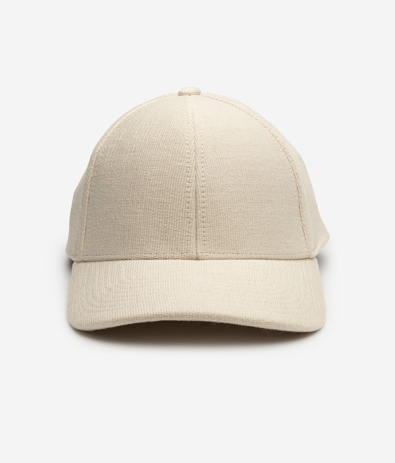 Stiksen 107 Canvas Off White Baseball Cap Front Angle