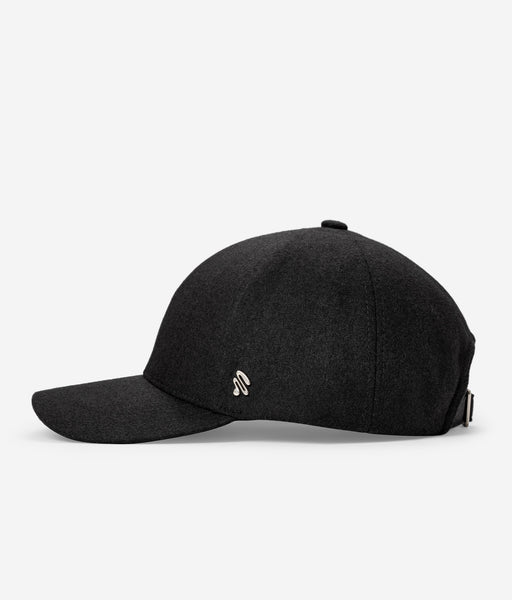 Stiksen │ 107 Wool Cashmere Black Baseball Cap