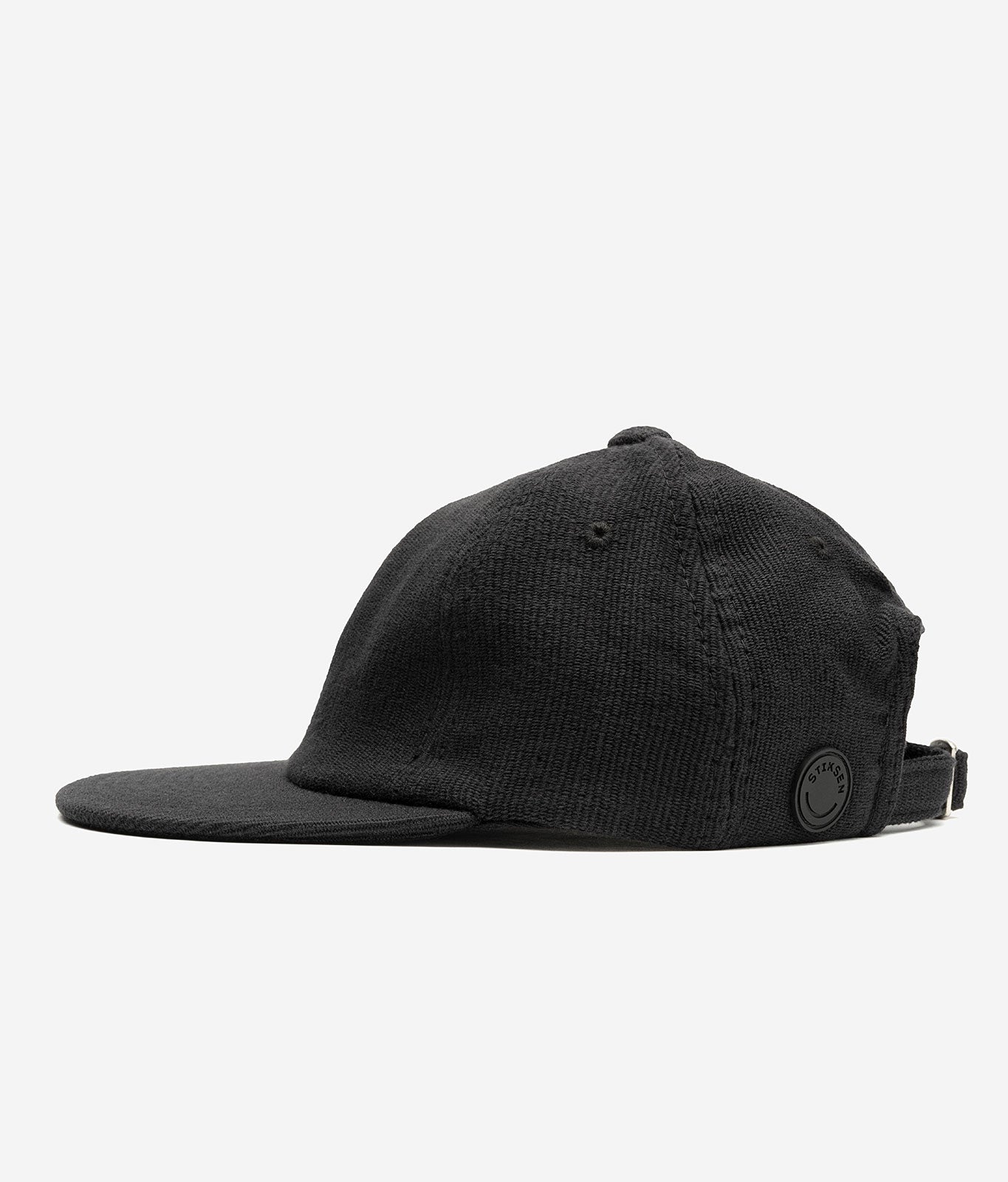 Stiksen 109 Canvas Black Flat Brim Cap Profile