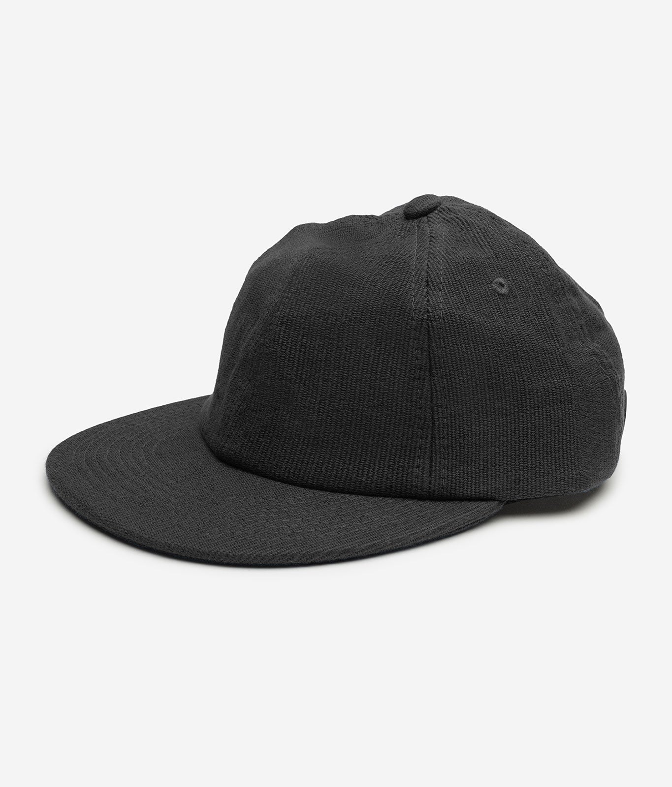 Stiksen 109 Canvas Black Flat Brim Cap Minimalist