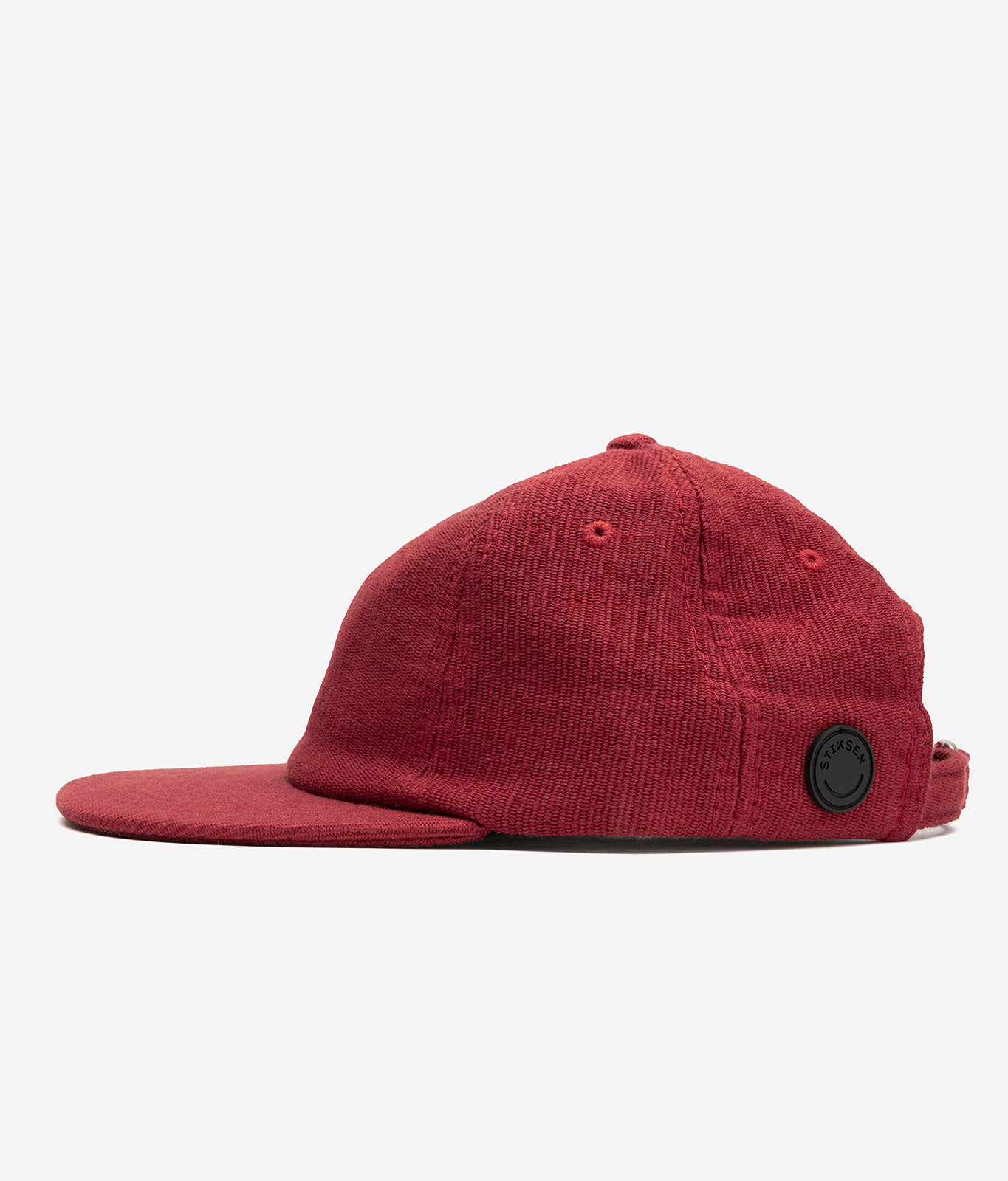 Stiksen 109 Canvas Crimson Flat Brim Cap Profile