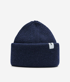 Stiksen Beanie 01 Merino Wool Navy Front