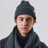 Beanie 02 Merino Dark Grey