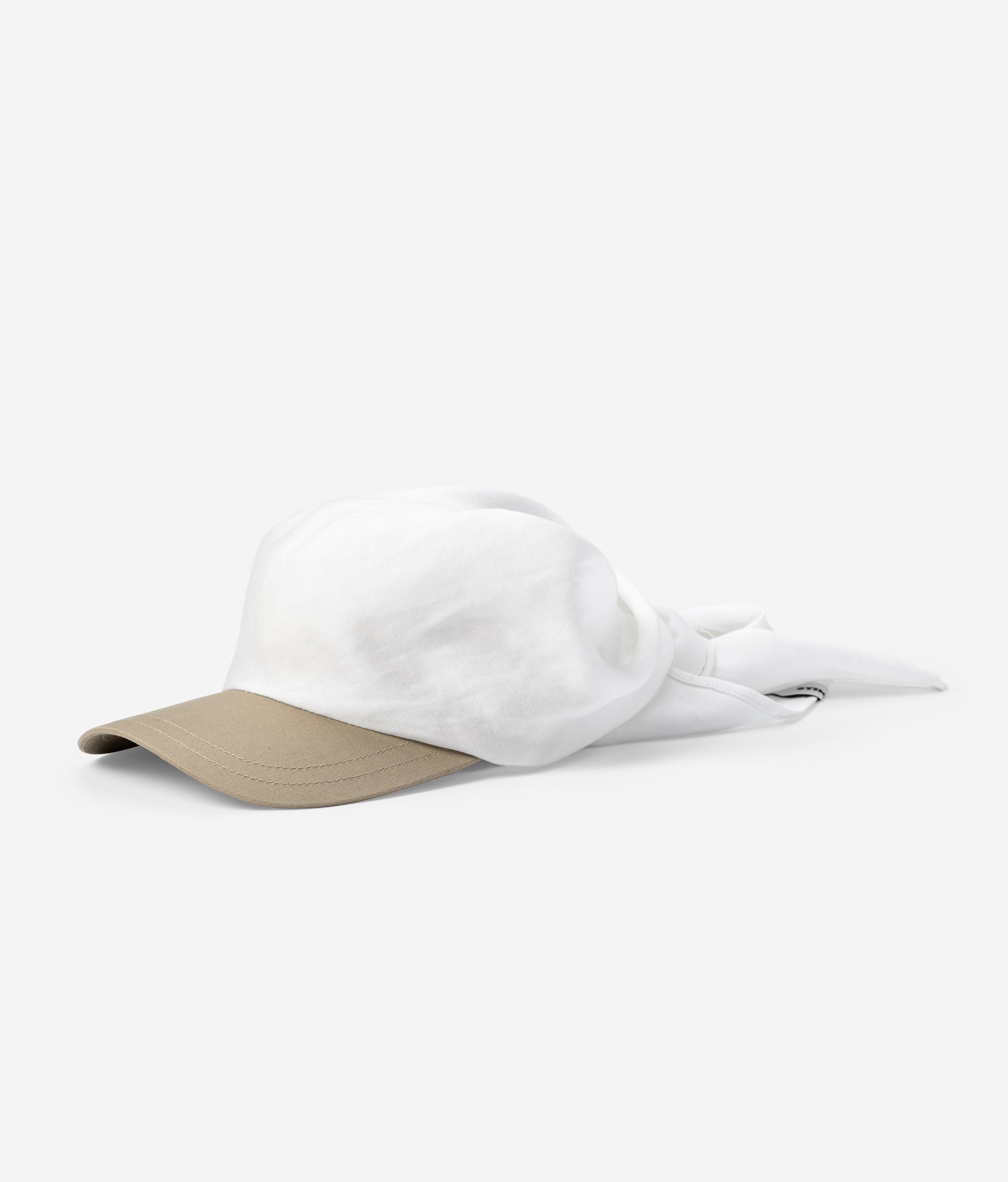 Stiksen │ Scarf Cap Ivory/Khaki