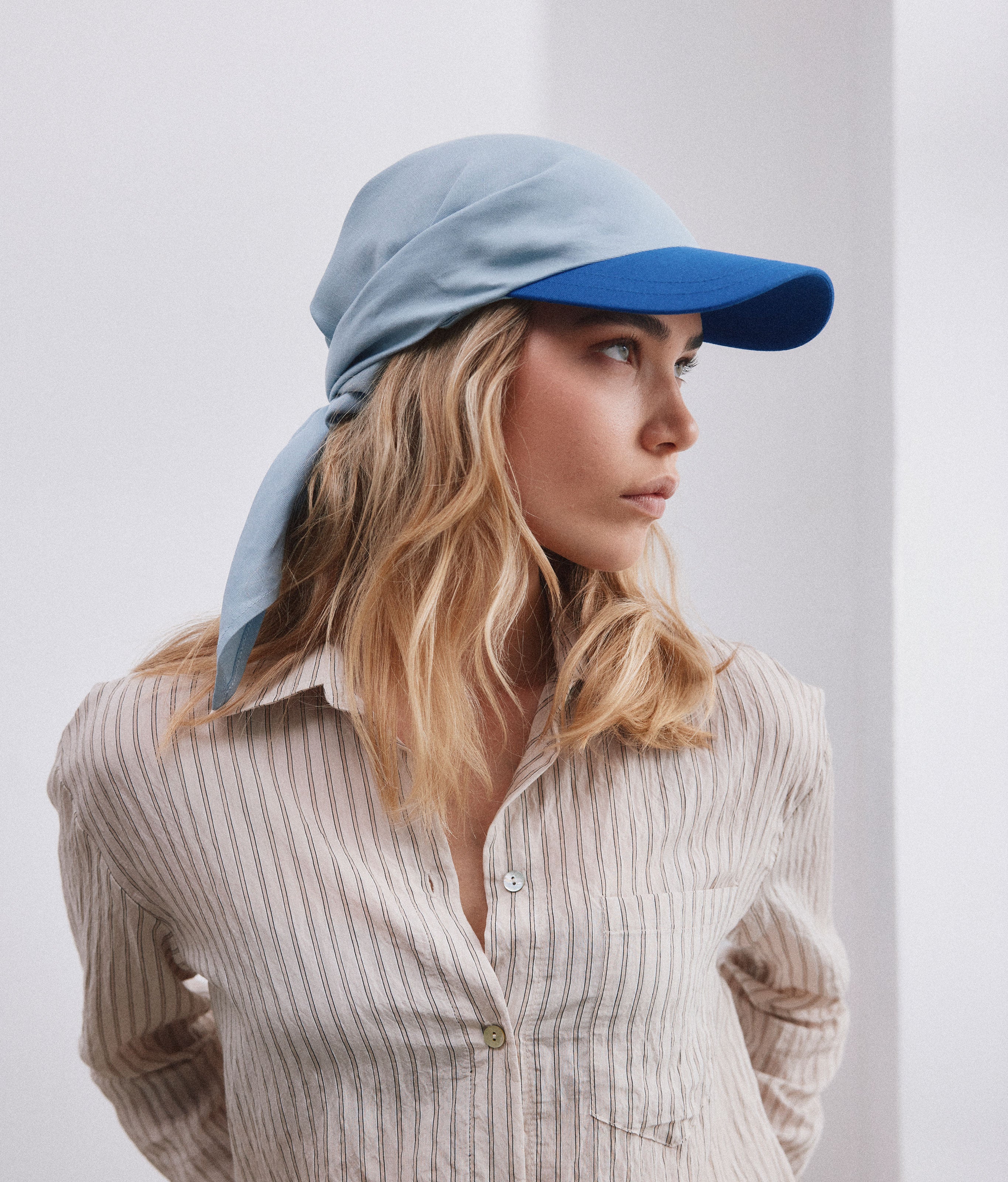 Stiksen │ Scarf Cap Light Blue/Blue