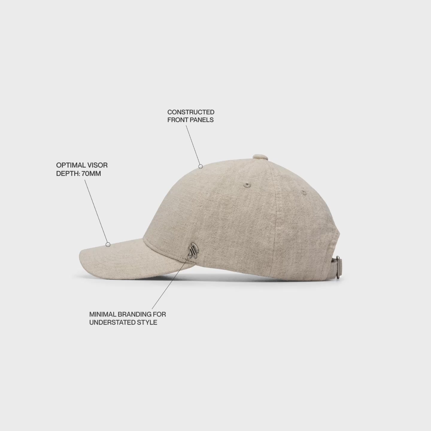 Stiksen │ 107 Linen Beige Baseball Cap