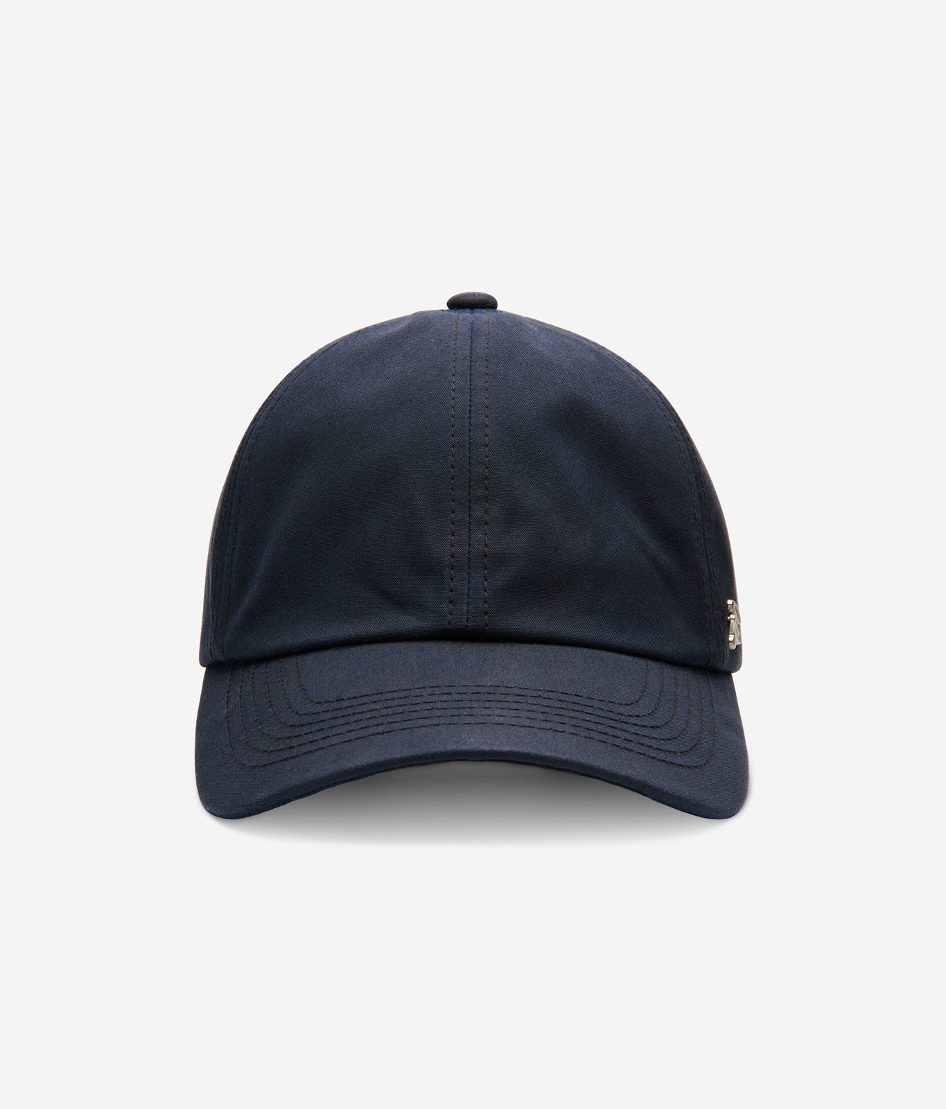 Midnight Blue Ventile dad cap front view with unstructured crown and curved brim