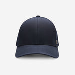 Midnight blue Ventile baseball cap front view with structured crown and curved brim